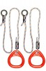 Детские гимнастические кольца треугольные  для ДСК красные КГ02В - магазин СпортДоставка. Спортивные товары интернет магазин в Туле 