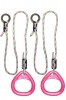 Детские гимнастические кольца треугольные для ДСК розовые КГ02В - магазин СпортДоставка. Спортивные товары интернет магазин в Туле 