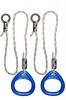 Детские гимнастические кольца треугольные  для ДСК синие  КГ02В - магазин СпортДоставка. Спортивные товары интернет магазин в Туле 