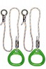 Детские гимнастические кольца треугольные  для ДСК зеленые КГ02В - магазин СпортДоставка. Спортивные товары интернет магазин в Туле 